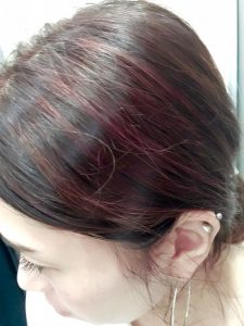 ピンクベージュに染めてもらいました♡ ハイライトにも綺麗に色が入っていい感じ♡