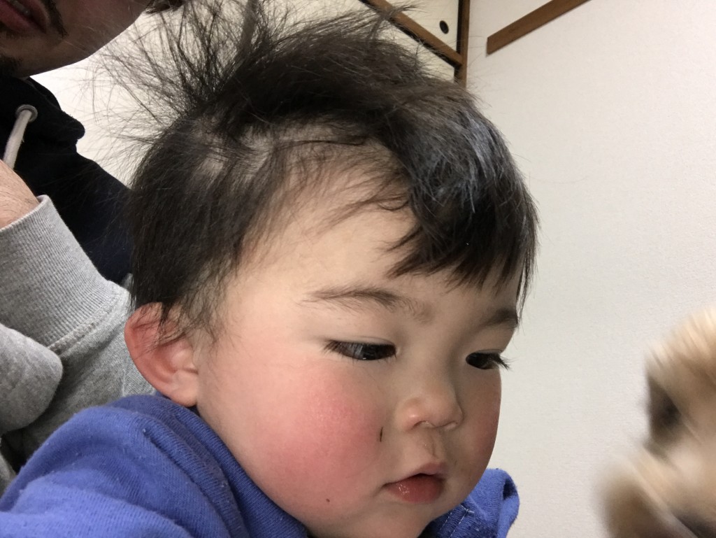 寝起きです(笑)